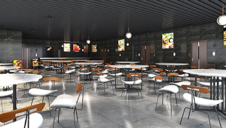 重組視覺-廣州長大工程學校食堂設計裝修